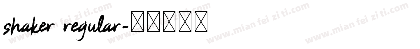 shaker regular字体转换